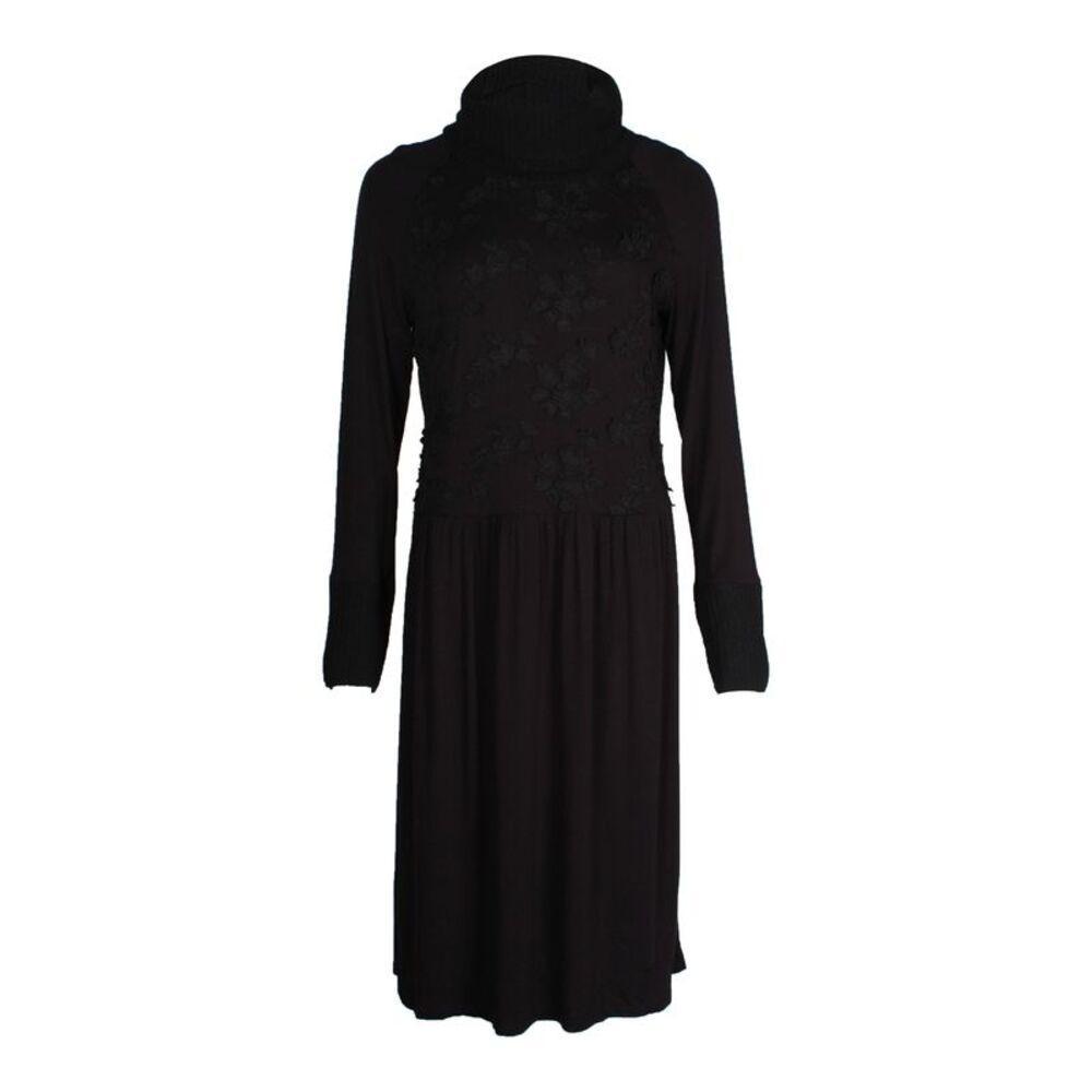 Max Mara Weekend Embroidery Floral Dress in Black Viscose